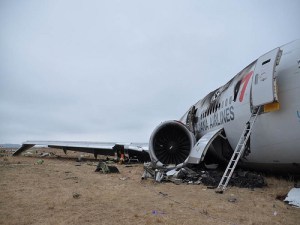 B777 de Asiana Airlines tras el accidente sufrido en el Aeropuerto de San Francisco. Imagen: NTSB